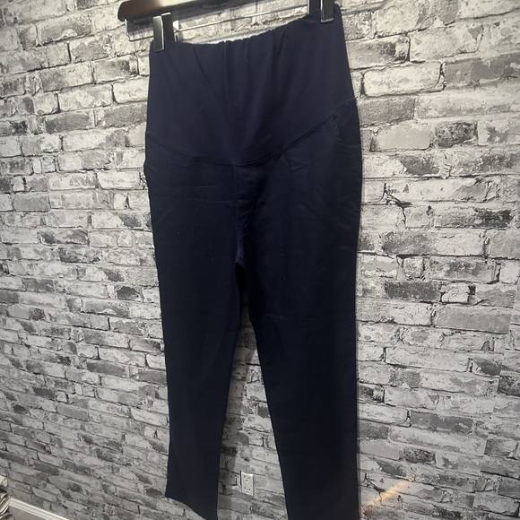 EUC Gap Womens Maternity Full Panel Linen Blend Pants Size S - Picture 2 of 13